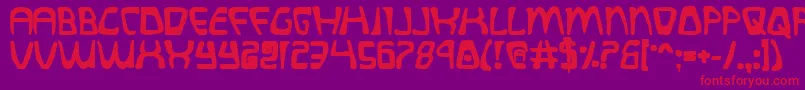 Quatlb Font – Red Fonts on Purple Background