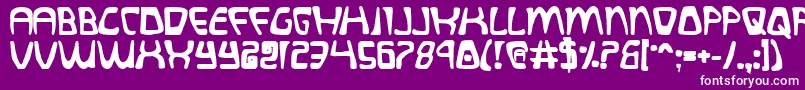 フォントQuatlb – 紫の背景に白い文字