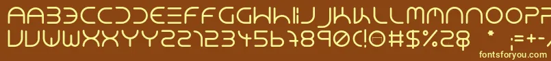 NeonClubMusicBold Font – Yellow Fonts on Brown Background