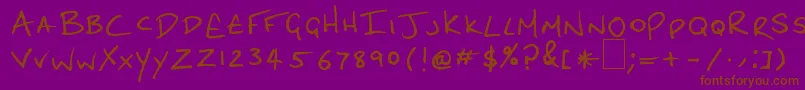 DaveTheEagle Font – Brown Fonts on Purple Background