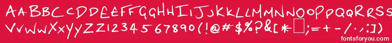 DaveTheEagle Font – White Fonts on Red Background