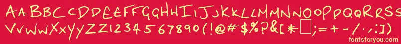 DaveTheEagle Font – Yellow Fonts on Red Background