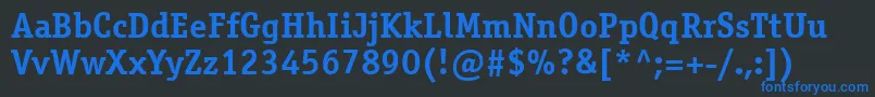 Osr65C Font – Blue Fonts on Black Background