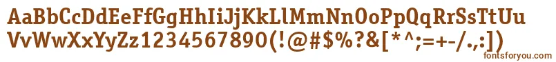 Шрифт Osr65C – коричневые шрифты на белом фоне