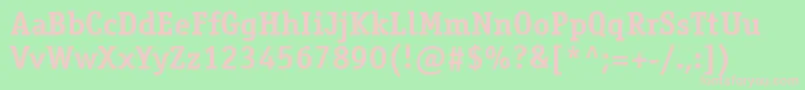 Osr65C Font – Pink Fonts on Green Background