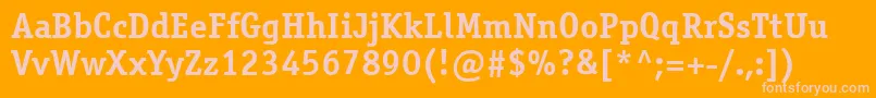 Osr65C Font – Pink Fonts on Orange Background