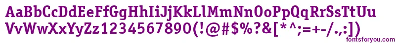 Osr65C-Schriftart – Violette Schriften auf weißem Hintergrund
