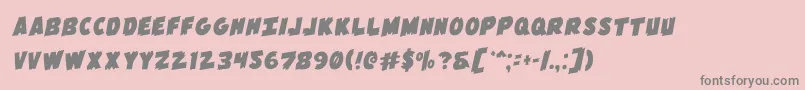 Flyingleatherv2rotate Font – Gray Fonts on Pink Background