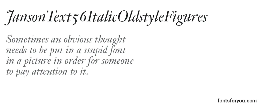 Review of the JansonText56ItalicOldstyleFigures Font