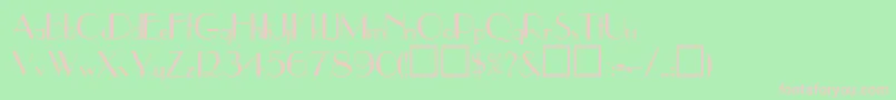 UppeaRegular Font – Pink Fonts on Green Background