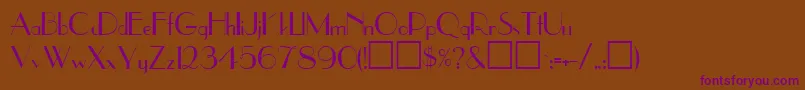Шрифт UppeaRegular – фиолетовые шрифты на коричневом фоне