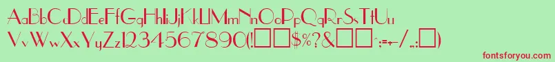 UppeaRegular Font – Red Fonts on Green Background