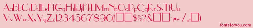 UppeaRegular Font – Red Fonts on Pink Background