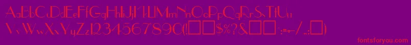 UppeaRegular Font – Red Fonts on Purple Background