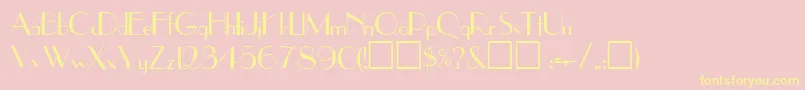 Police UppeaRegular – polices jaunes sur fond rose