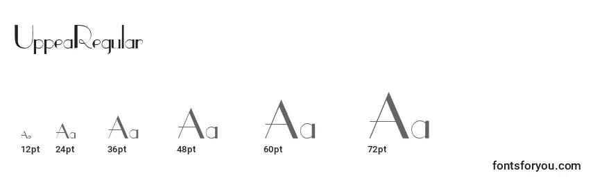UppeaRegular Font Sizes
