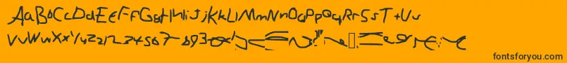 Ghgy Font – Black Fonts on Orange Background