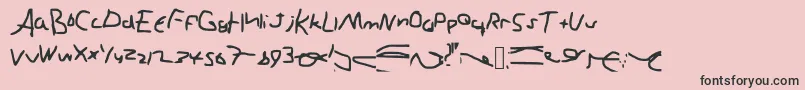 Ghgy Font – Black Fonts on Pink Background