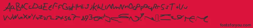 Ghgy Font – Black Fonts on Red Background