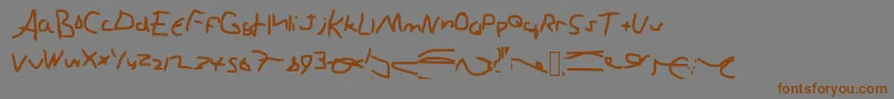 Ghgy Font – Brown Fonts on Gray Background