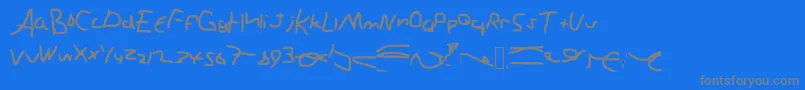 Ghgy Font – Gray Fonts on Blue Background