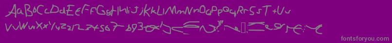 Ghgy Font – Gray Fonts on Purple Background