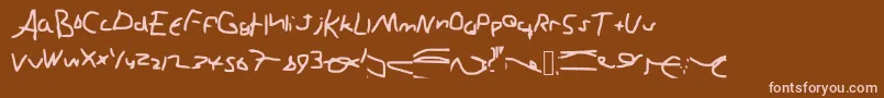 Ghgy Font – Pink Fonts on Brown Background