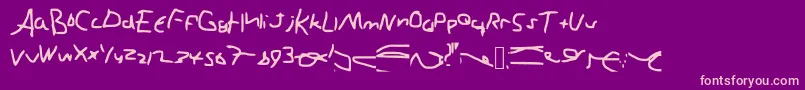 Ghgy Font – Pink Fonts on Purple Background