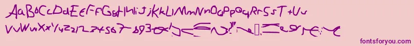Ghgy Font – Purple Fonts on Pink Background