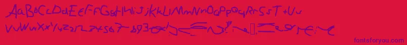 Ghgy Font – Purple Fonts on Red Background