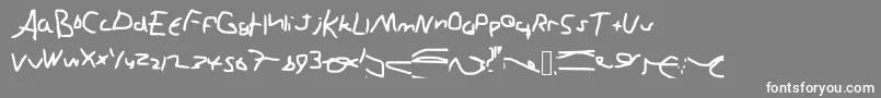 Ghgy-Schriftart – Weiße Schriften auf grauem Hintergrund