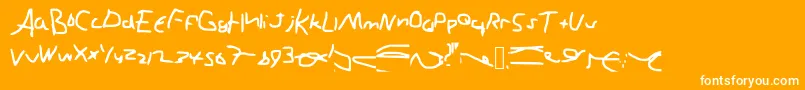 Ghgy Font – White Fonts on Orange Background