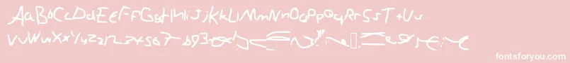 Ghgy Font – White Fonts on Pink Background