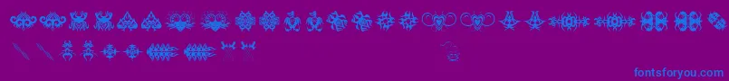 Tribaltattooaddict Font – Blue Fonts on Purple Background