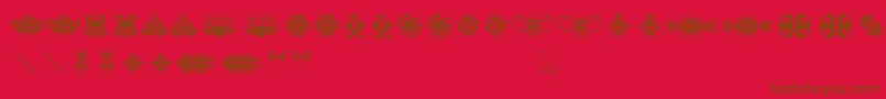 Tribaltattooaddict-fontti – ruskeat fontit punaisella taustalla