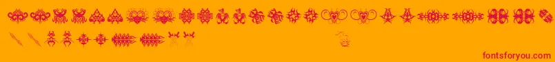 Tribaltattooaddict Font – Red Fonts on Orange Background