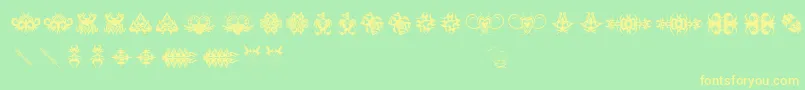 Tribaltattooaddict Font – Yellow Fonts on Green Background