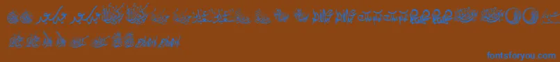 FelicitationArabicFeasts Font – Blue Fonts on Brown Background