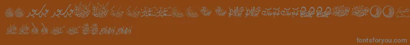 FelicitationArabicFeasts Font – Gray Fonts on Brown Background
