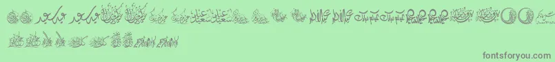 FelicitationArabicFeasts Font – Gray Fonts on Green Background