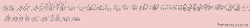 フォントFelicitationArabicFeasts – ピンクの背景に灰色の文字