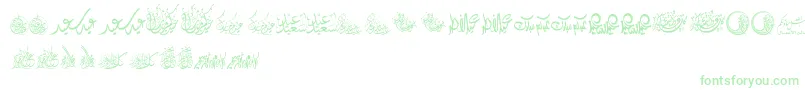 Czcionka FelicitationArabicFeasts – zielone czcionki na białym tle