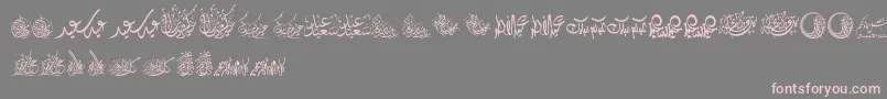 フォントFelicitationArabicFeasts – 灰色の背景にピンクのフォント