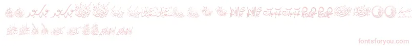 Шрифт FelicitationArabicFeasts – розовые шрифты на белом фоне