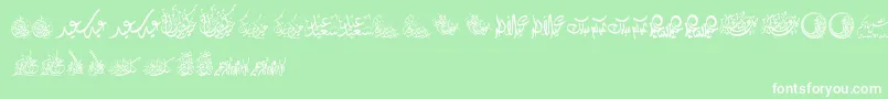 FelicitationArabicFeasts Font – White Fonts on Green Background