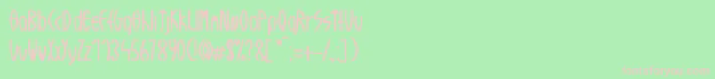 GuazhiruRegular Font – Pink Fonts on Green Background