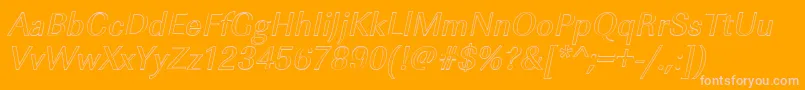 Czcionka ImperialouItalic – różowe czcionki na pomarańczowym tle