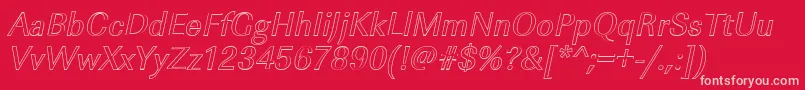 Fonte ImperialouItalic – fontes rosa em um fundo vermelho