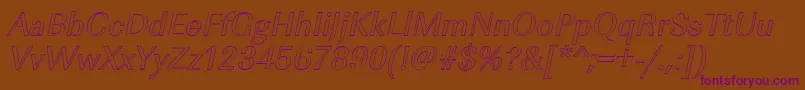 ImperialouItalic Font – Purple Fonts on Brown Background