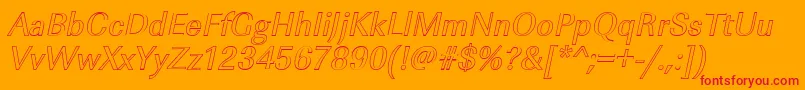 ImperialouItalic Font – Red Fonts on Orange Background